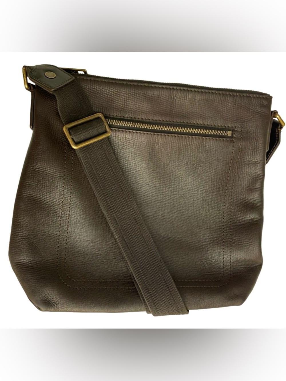 LOUIS VUITTON Cafe Coffee Brown Utah Leather Shawnee MM Crossbody Bag - Picture 4 of 13